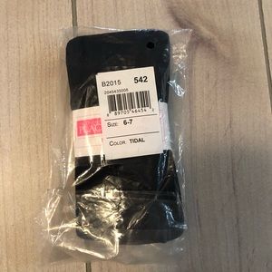 Girls Navy Blue Knit Tights